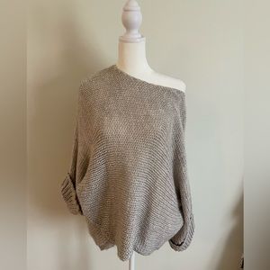 Berretti Sweater - Women’s OS, Chunky with silver sparkle